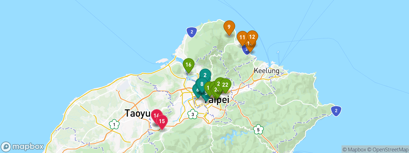 Taipei Suggestions Map